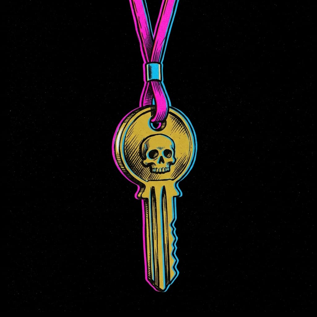 The Executive Bathroom Key (Heavy Gold Key on Lanyard)